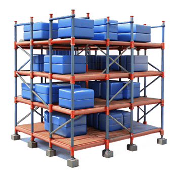 3D Illustration Warehouse Storage Cubes png