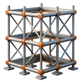 3D Model of a Metal Structure png