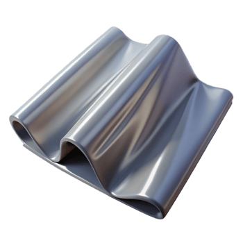 Abstract 3D Render Gray Shiny Waves png