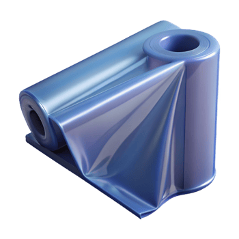 3D Render Blue Plastic Roll Abstract Background png