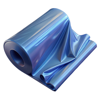 Blue Fabric Roll 3D Render png