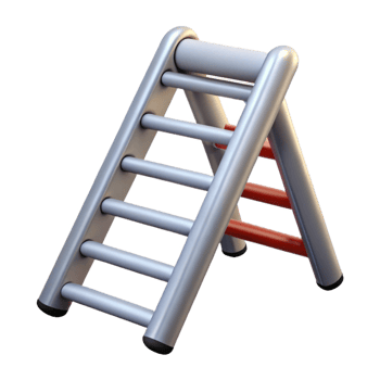 3D Render of a Metal Ladder png