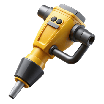 3D Render Yellow Jackhammer Illustration png