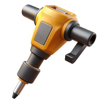 3D Model of Yellow and Black Demolition Hammer png
