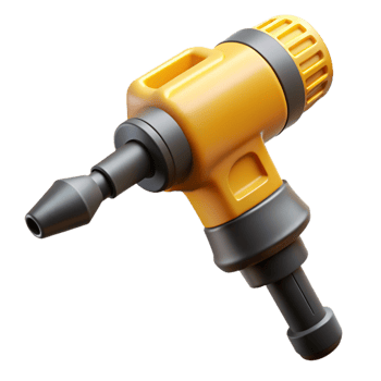 3D Render Yellow Pneumatic Riveter Tool png