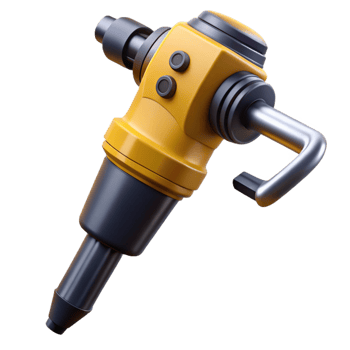 3D Model Yellow and Gray Demolition Hammer png