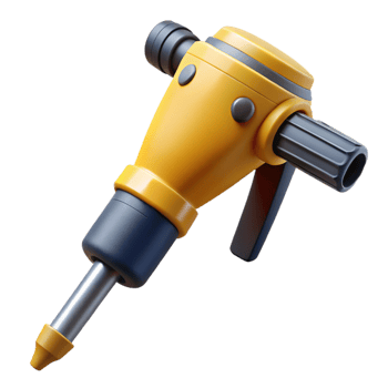 3D Render Yellow and Blue Power Tool Illustration png