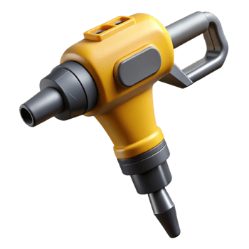 Yellow and Gray 3D Model of a Demolition Hammer png