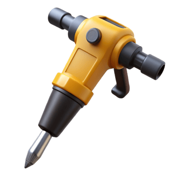 3D Render Yellow and Black Pneumatic Tool png
