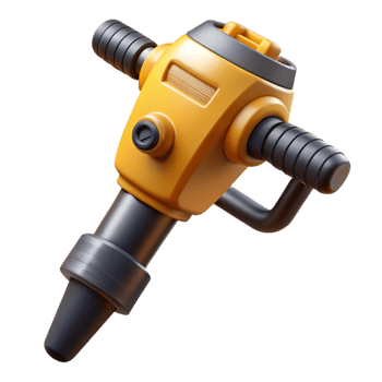 3D Model Yellow and Gray Demolition Hammer png
