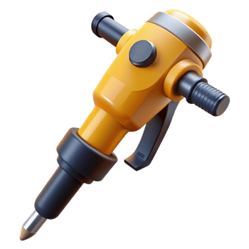 3D Model Yellow Jackhammer Illustration png