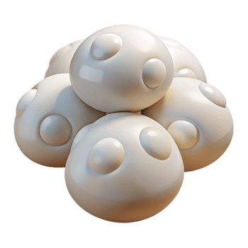 Creamy 3D Render of Abstract Spheres png