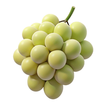 3D Render Green Grapes Bunch png