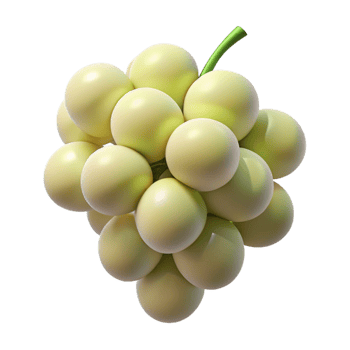 3D Render of a Bunch of Green Grapes png