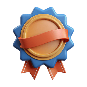 3D Render Award Badge Illustration png