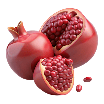3D Render of Juicy Pomegranate png