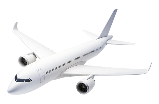 Airplane Flying Isolated on Transparent Background png