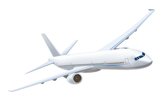 Flying Airplane Isolated on Transparent Background png