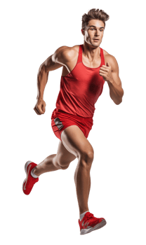 Male Athlete Jogging Isolated on Transparent Background png