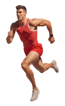 Male Athlete Running Isolated on Transparent Background png