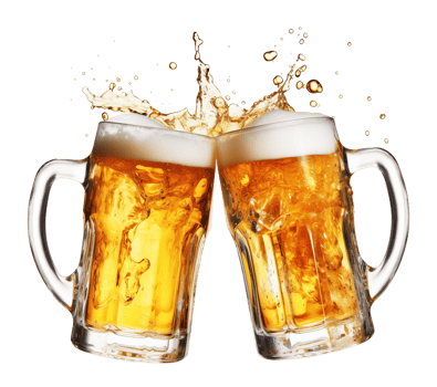 Beer Mug Toast Cheers Splash Isolated on Transparent Background png