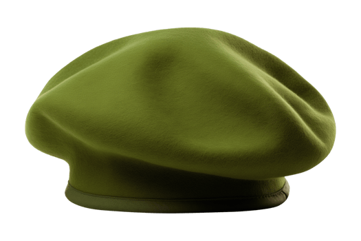 Green Beret Isolated on Transparent Background png