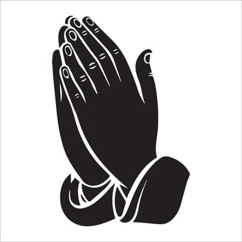 Simple Praying Hands Symbol vector
