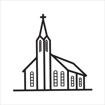 Bold Minimalist Church Icon vector