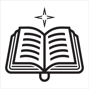 Sacred Bible and Cross Logo vector
