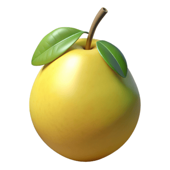 3D Render Yellow Pear Fruit Illustration png