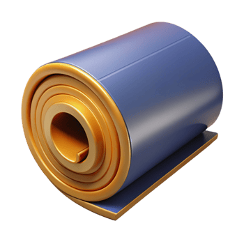 Abstract 3D Render Blue Gold Roll png
