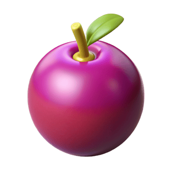 3D Render of a Purple Plum png