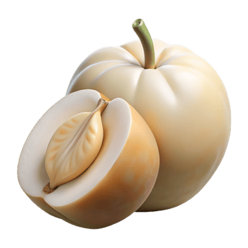 3D Render of Creamy Yellow Fruit png
