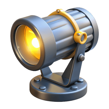 3D Render Spotlight Illustration png
