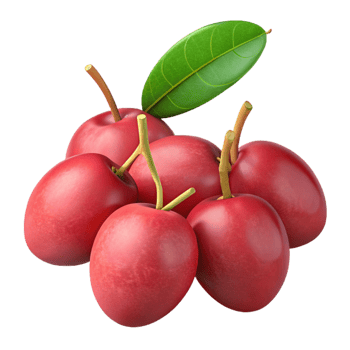 3D Render of Red Fruits Cluster png