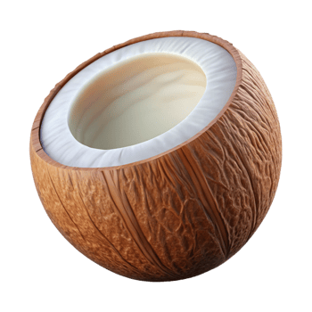 3D Render of Coconut with Cream png