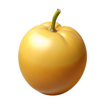 3D Render of a Yellow Fruit png