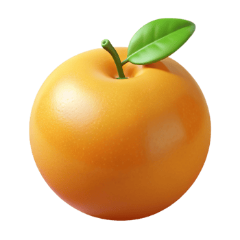 3D Render of a Juicy Orange png