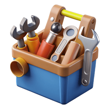 3D Render Tool Box Illustration png