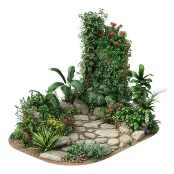 Beautiful garden corner png