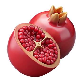 3D Render Pomegranate Fruit Illustration png