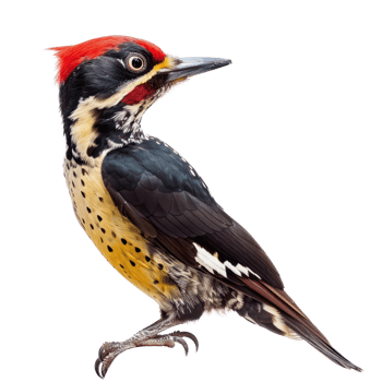 Woodpecker fly full body isolate on transparency background png
