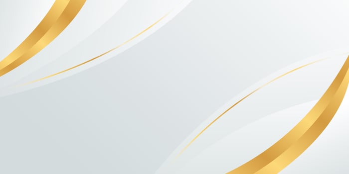 Simple white-gray and gold luxury curved background. Modern abstract wallpaper vector