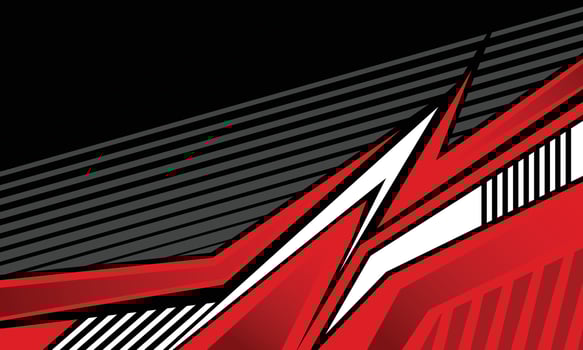 Abstract modern red geometric stripes racing background for car wrap sticker vector