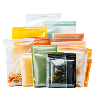 A collection of plastic bags with different colors and sizes png