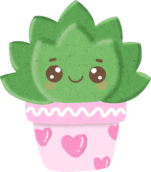 cute succlent illustration png