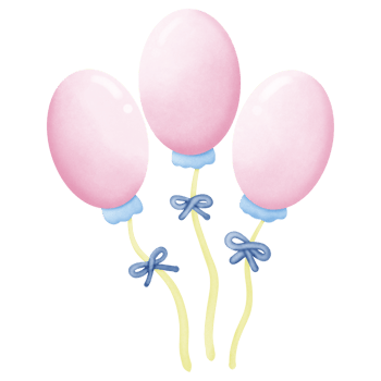 Birthday balloons isolated on transparent background png