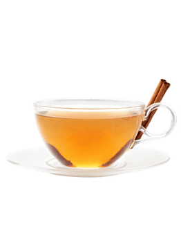Spiced Apple Tea with cinnamon, cloves, and apple, rich amber and red tones, isolated on transparent png