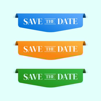 Save the date tag label bookmark illustration vector