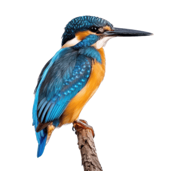 Kingfisher fly full body isolate on transparent background png